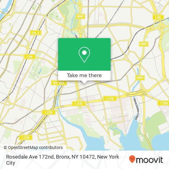 Mapa de Rosedale Ave 172nd, Bronx, NY 10472