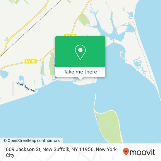 Mapa de 609 Jackson St, New Suffolk, NY 11956