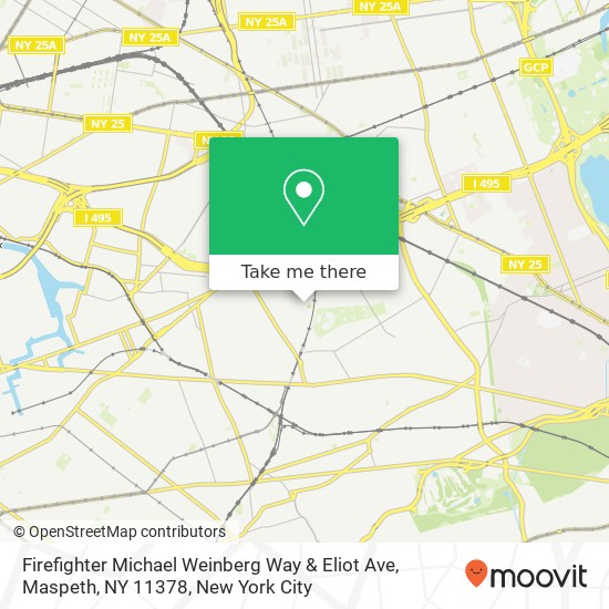 Firefighter Michael Weinberg Way & Eliot Ave, Maspeth, NY 11378 map