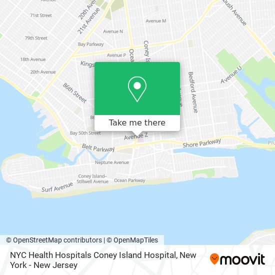 NYC Health Hospitals Coney Island Hospital map