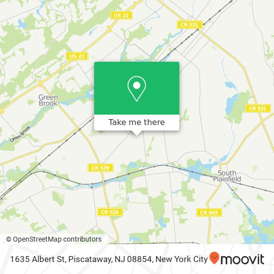 Mapa de 1635 Albert St, Piscataway, NJ 08854