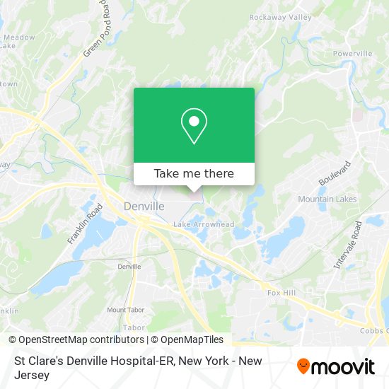 St Clare's Denville Hospital-ER map
