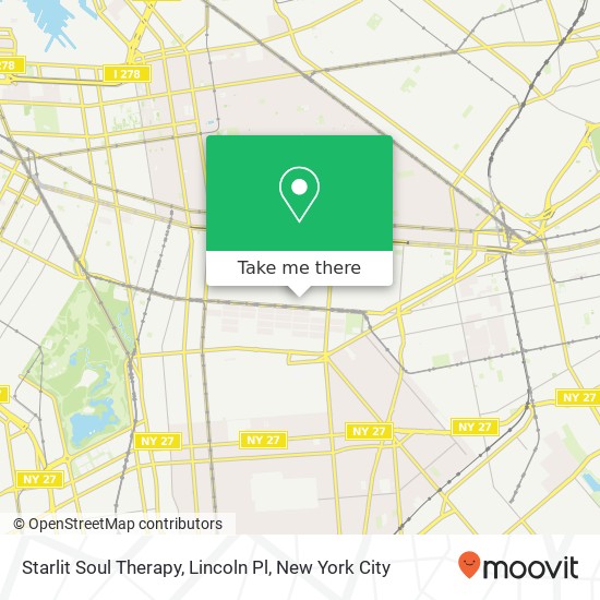 Starlit Soul Therapy, Lincoln Pl map