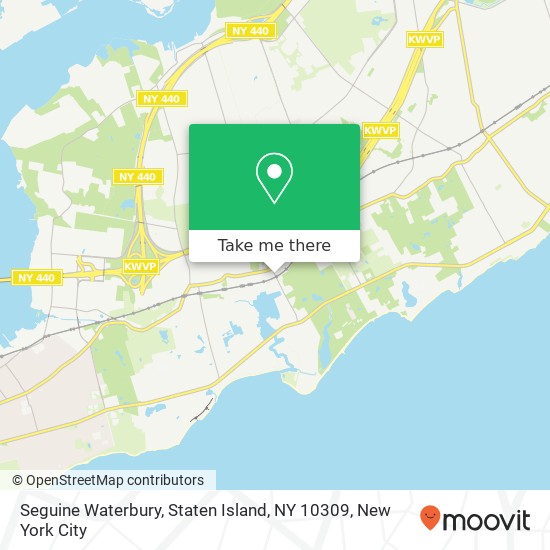 Mapa de Seguine Waterbury, Staten Island, NY 10309