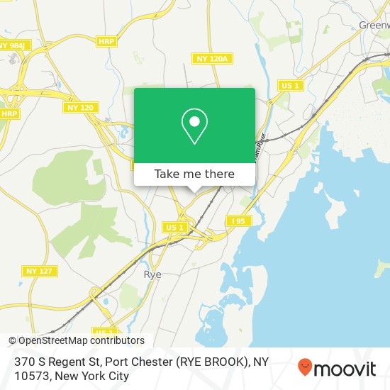 Mapa de 370 S Regent St, Port Chester (RYE BROOK), NY 10573