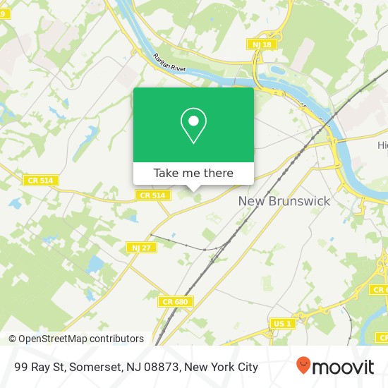Mapa de 99 Ray St, Somerset, NJ 08873
