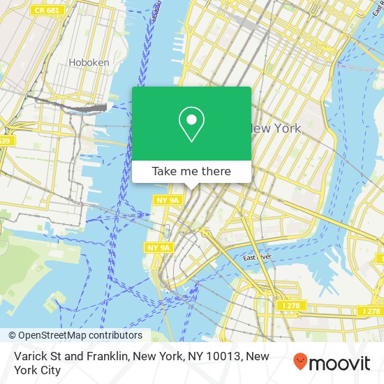 Mapa de Varick St and Franklin, New York, NY 10013