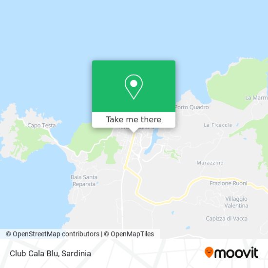 Club Cala Blu map