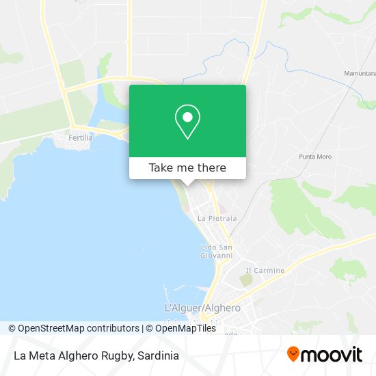 La Meta Alghero Rugby map