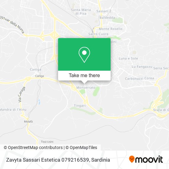 Zavyta Sassari Estetica 079216539 map