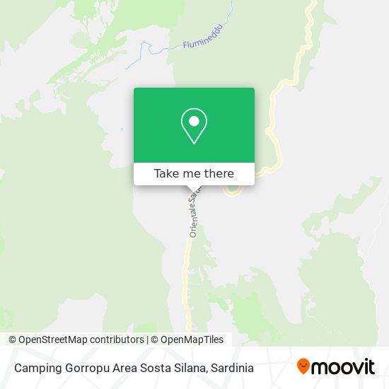 Camping Gorropu Area Sosta Silana map