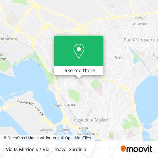 Via Is Mirrionis / Via Timavo map