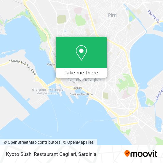 Kyoto Sushi Restaurant Cagliari map