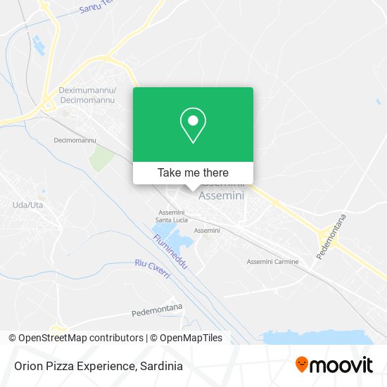 Orion Pizza Experience map