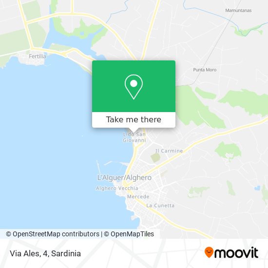Via Ales, 4 map