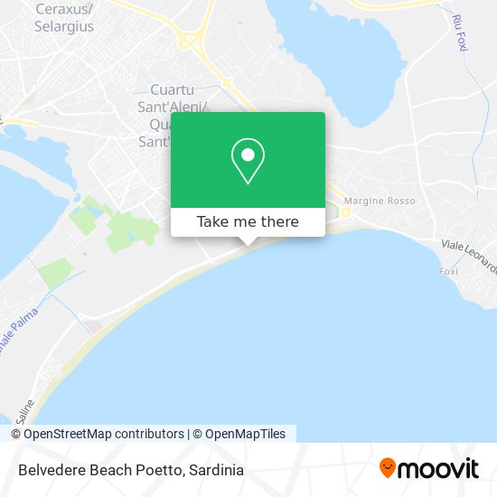 Belvedere Beach Poetto map