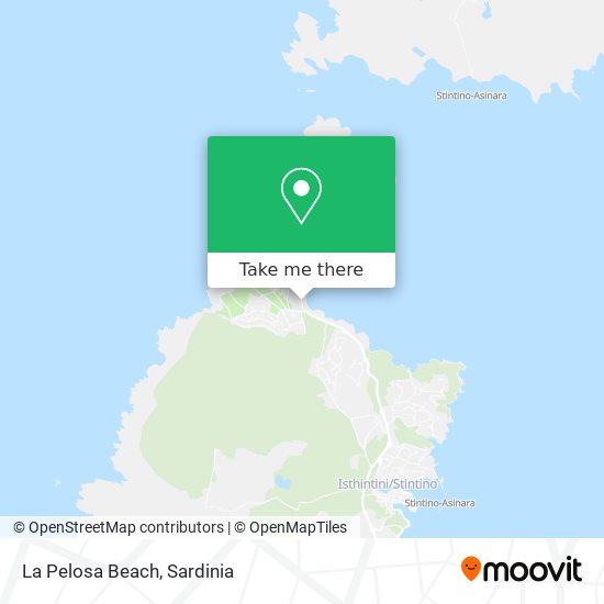 La Pelosa Beach map