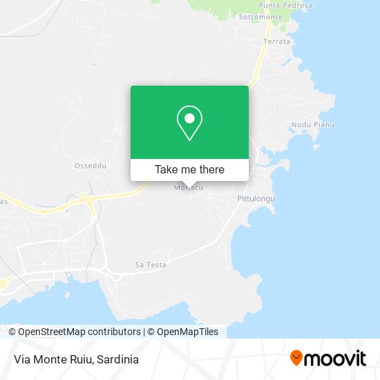 Via Monte Ruiu map