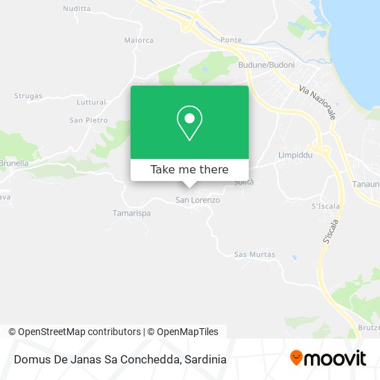 Domus De Janas Sa Conchedda map