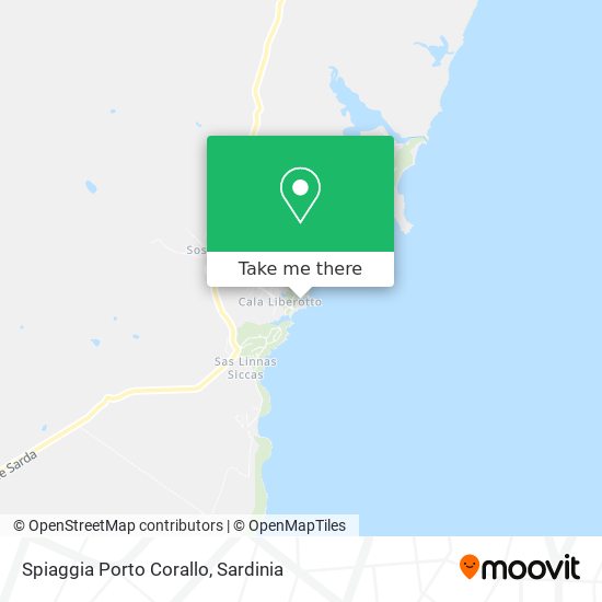 Spiaggia Porto Corallo map