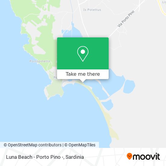 Luna Beach - Porto Pino - map