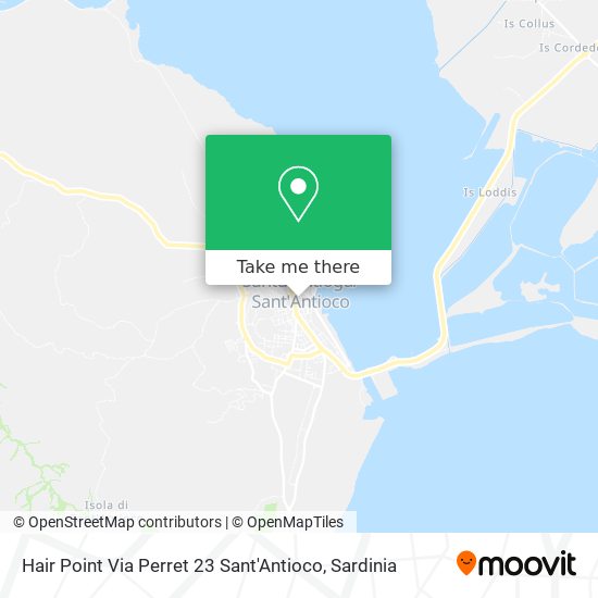 Hair Point Via Perret 23 Sant'Antioco map