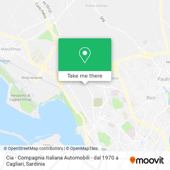 Cia - Compagnia Italiana Automobili - dal 1970 a Cagliari map