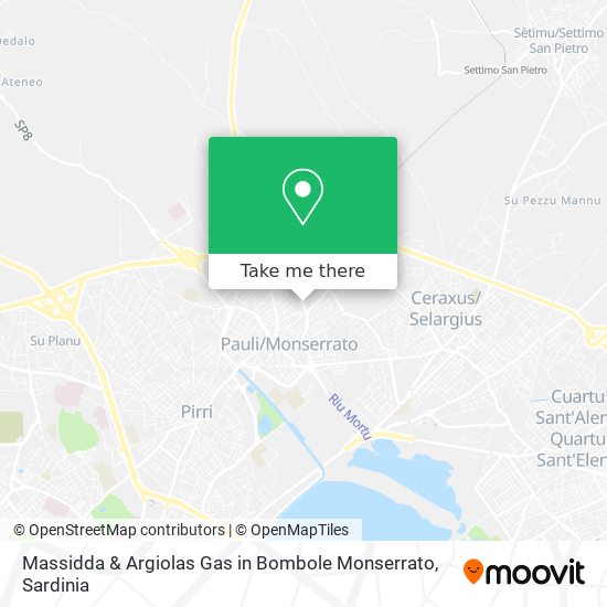 Massidda & Argiolas Gas in Bombole Monserrato map