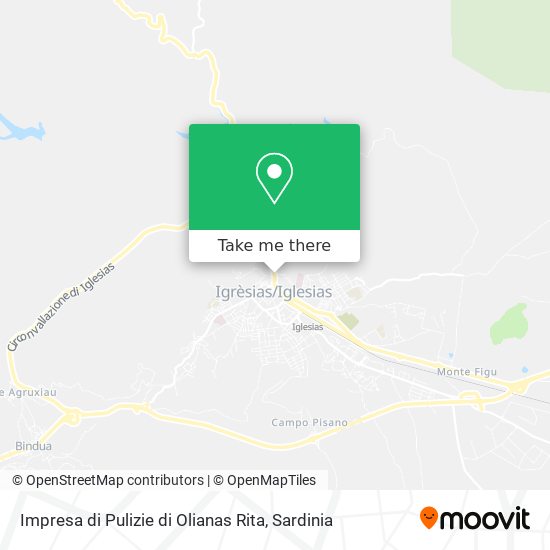 Impresa di Pulizie di Olianas Rita map