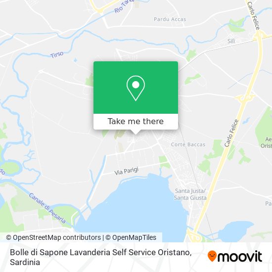 Bolle di Sapone Lavanderia Self Service Oristano map