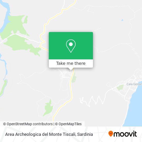 Area Archeologica del Monte Tiscali map