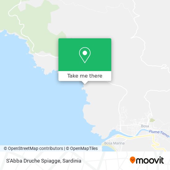 S'Abba Druche Spiagge map