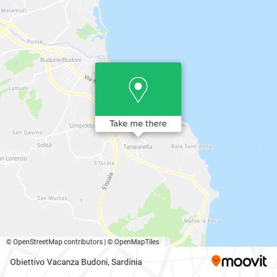 Obiettivo Vacanza Budoni map