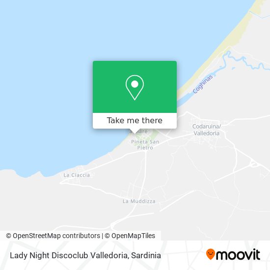 Lady Night Discoclub Valledoria map