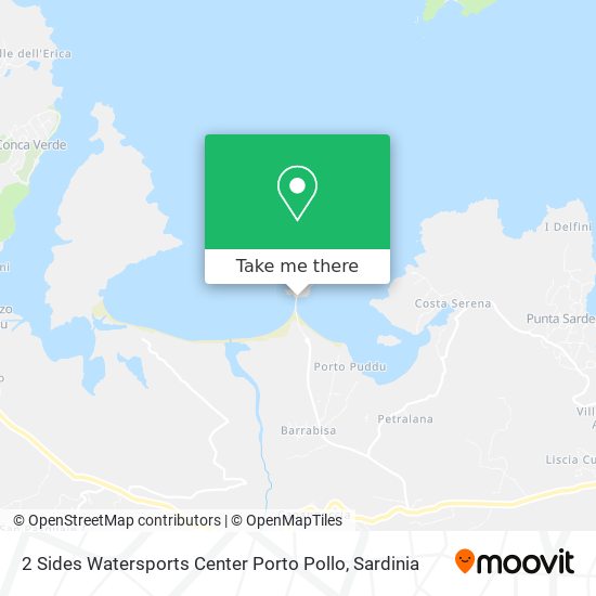 2 Sides Watersports Center Porto Pollo map