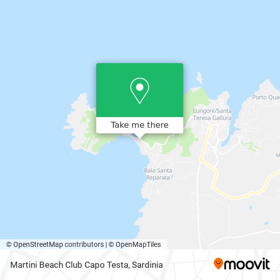 Martini Beach Club Capo Testa map