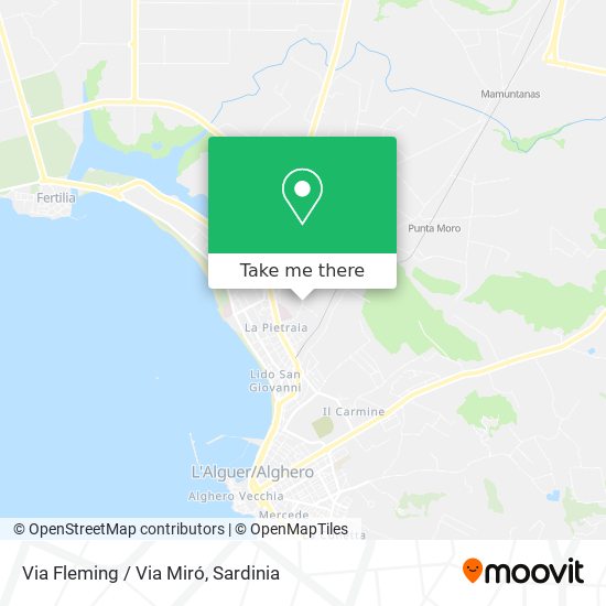 Via Fleming / Via Miró map