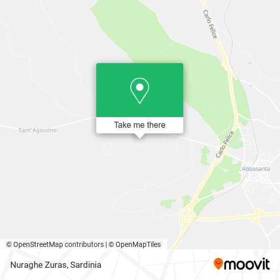 Nuraghe Zuras map
