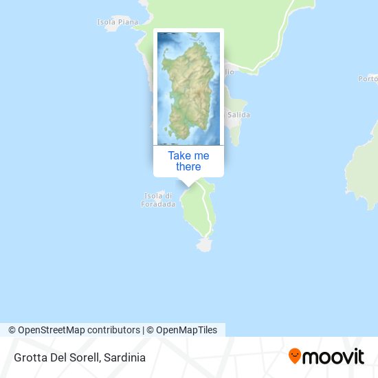 Grotta Del Sorell map