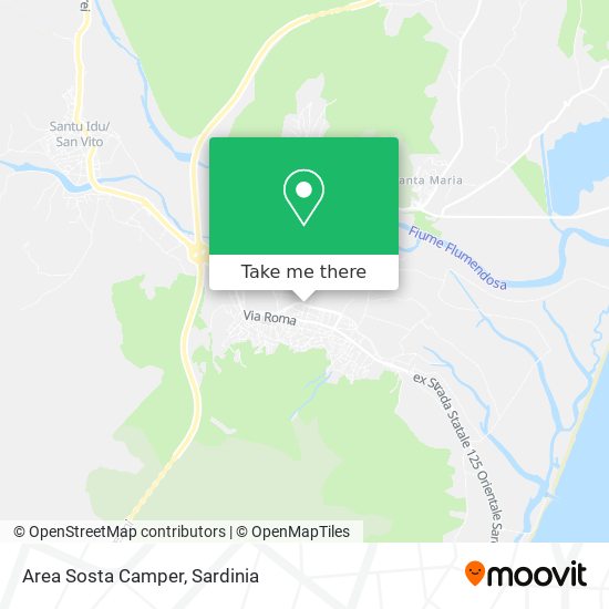 Area Sosta Camper map