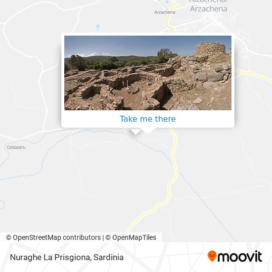 Nuraghe La Prisgiona map