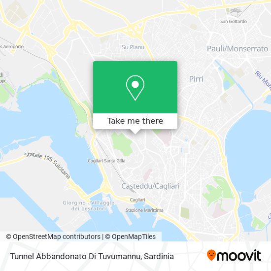 Tunnel Abbandonato Di Tuvumannu map