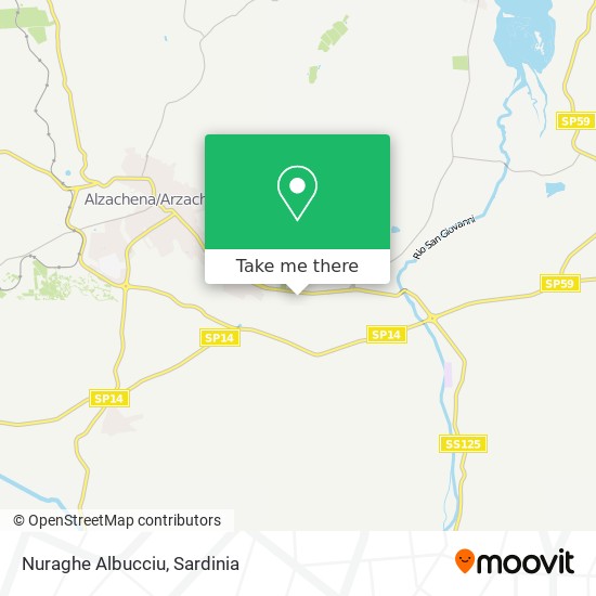 Nuraghe Albucciu map