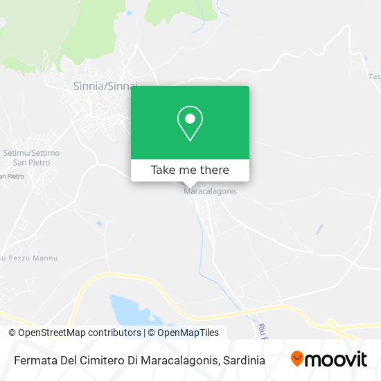 Fermata Del Cimitero Di Maracalagonis map