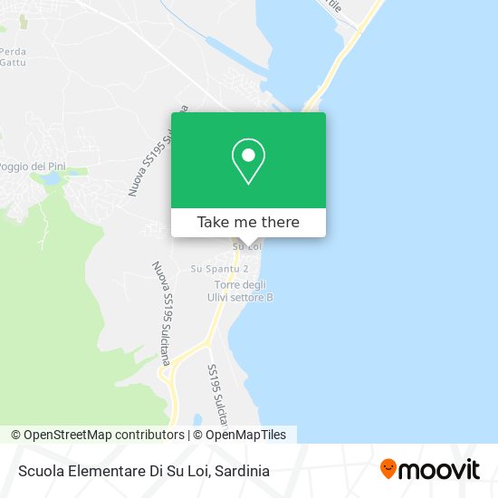Scuola Elementare Di Su Loi map