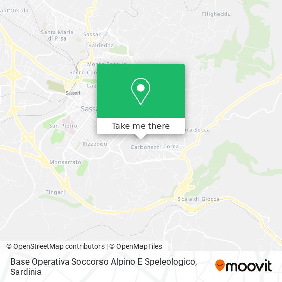 Base Operativa Soccorso Alpino E Speleologico map