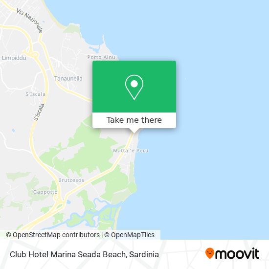 Club Hotel Marina Seada Beach map