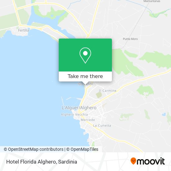 Hotel Florida Alghero map