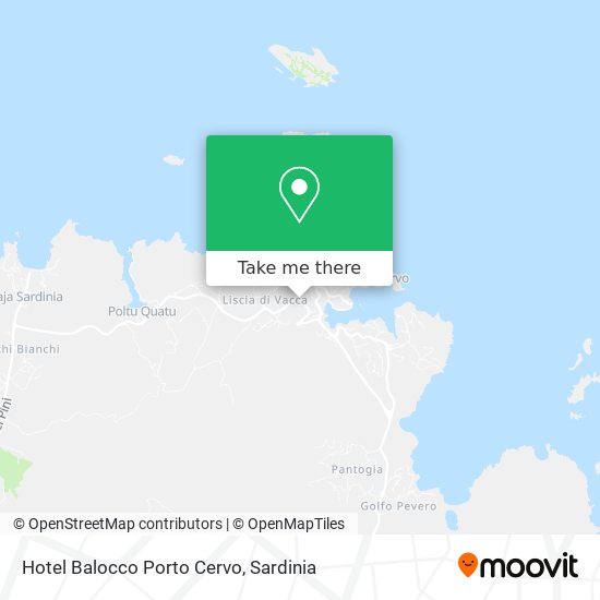 Hotel Balocco Porto Cervo map