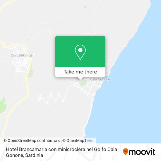 Hotel Brancamaria con minicrociera nel Golfo Cala Gonone map